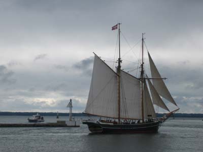 Schooner in the harbour.