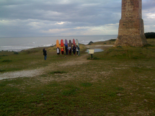 Surfers on Andalucia Day