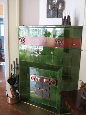 Green Fireplace