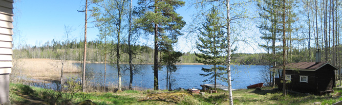 Lake in the woods.