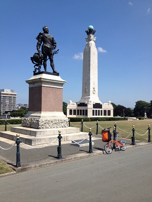 Brompton with Frank on the Hoe.