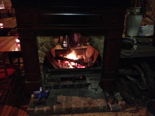 Fireplace at the Terminus Hotel in Marulan