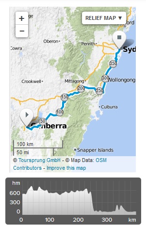 The Route Canberra to Kiama