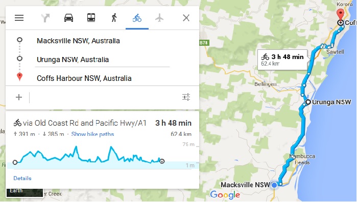 MAcksville to Coffs Harbour