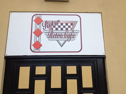 The Retro Café entrance