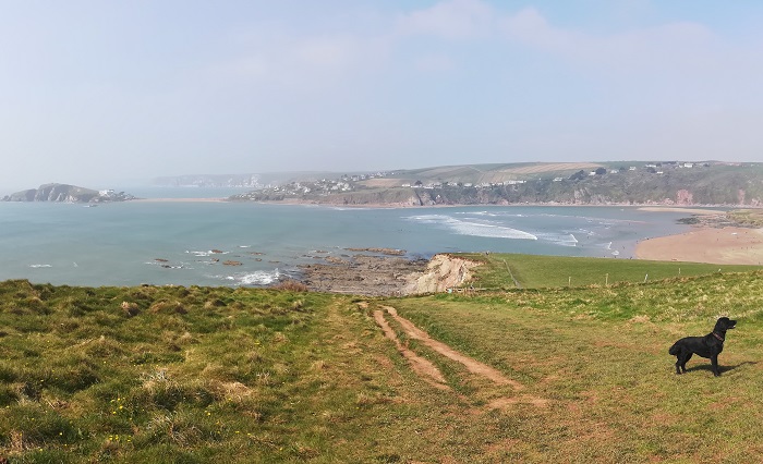 View of Burgh Island and Bantham